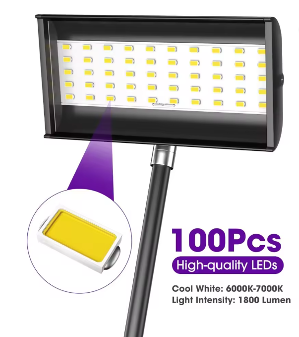 2pcs Black,Trade Show Lights LED Display and Exhibit Arm Lighting, Connectable Tradeshow Lights Included Clamps,NEW