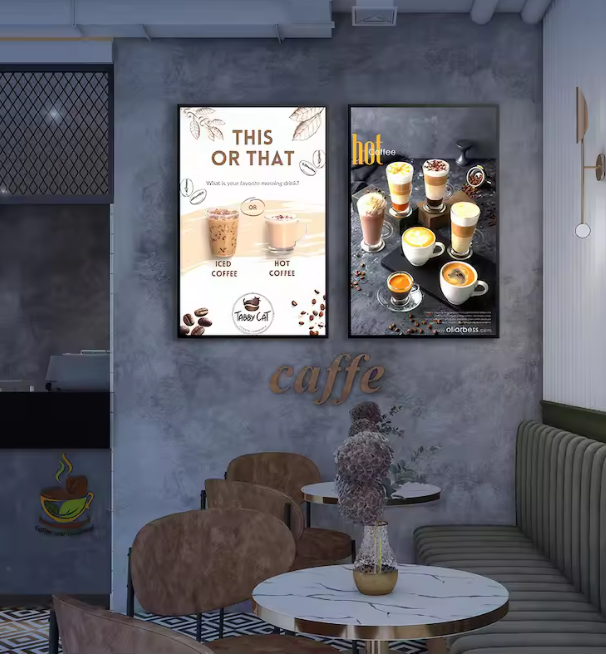 A1/A2/A3/A4 Advertising Lightbox Aluminum Poster Frame Snap Ultra Thin Advertising Metal Lighting Led Light Box