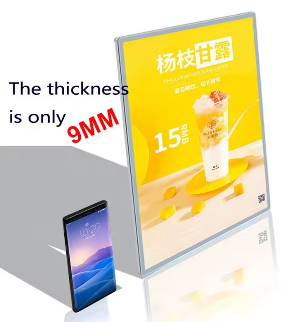 A1/A2/A3/A4 Advertising Lightbox Aluminum Poster Frame Snap Ultra Thin Advertising Metal Lighting Led Light Box